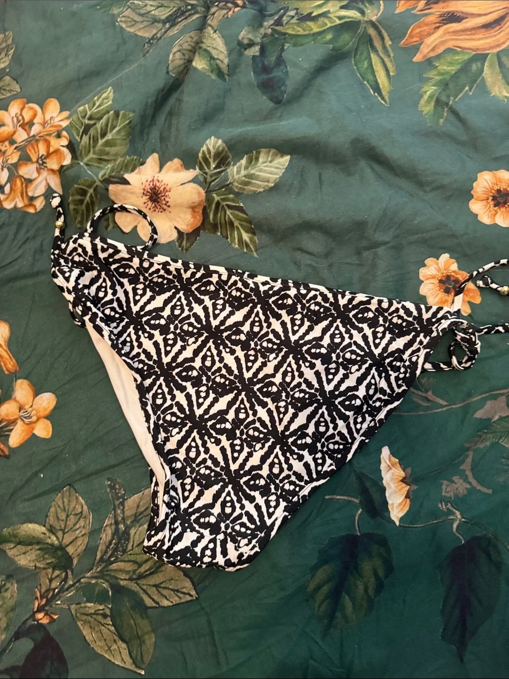 Vineyard Vines Black and White Tie-Side Bikini Bottom